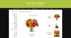 Desktop Screenshot of hillsidefloral.net